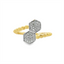 Honeycomb Diamond Bypass Fashion Ring