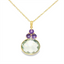 Green Quartz & Amethyst Pendant