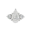 Pear Diamond Three Stone Engagement Ring