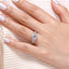 Emerald-cut Diamond Halo Engagement Ring