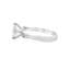 Oval Diamond Bypass Solitaire Engagement Ring