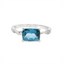 London Blue Topaz & Diamond Twist Fashion Ring