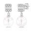 Pearl & Diamond Drop Earrings
