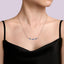 Bujukan Sterling Silver Blue Topaz Bar Necklace