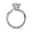 Round Diamond Twist Engagement Ring