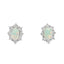 Ethiopian Opal & Diamond Stud Earrings