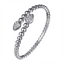 Bujukan Sterling Silver White Sapphire Bangle Bracelet