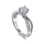 Round Diamond Twisted Engagement Ring