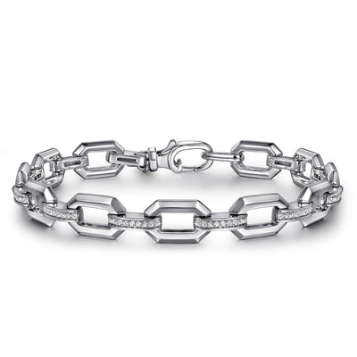 Sterling Silver White Sapphire Bracelet