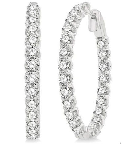 Inside-Out Diamond Hoop Earrings