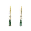 Green Tourmaline & Diamond Huggie Drop Earrings