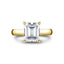 Emerald-cut Diamond Solitaire Engagement Ring