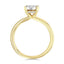 Lovebright Oval Shape Hidden Halo Engagement Ring