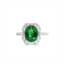 Green Tsavorite Garnet & Diamond Fashion Ring