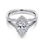 Marquise Diamond Halo Engagement Ring
