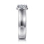 Round Diamond Wide Engagement Ring