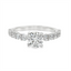 Round Diamond Straight Band Engagement Ring
