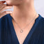 Diamond Open Circle Drop Pendant