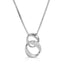 Sterling Silver White Sapphire Link Pendant