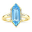 Blue Topaz & Diamond Fashion Ring