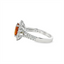 GIA Certified Orange Sapphire & Diamond Halo Ring