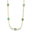 Emerald & Diamond Station Necklace