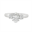 Oval Diamond Three Stone Engagement Ring