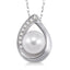 Pearl & Diamond Teardrop Pendant
