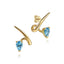 Blue Topaz Sculpted Stud Earrings