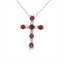 Ruby & Diamond Cross Pendant