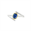 Sapphire & Diamond Bypass Fashion Ring