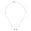 Black Enamel Diamond Bar Necklace