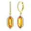 Citrine & Diamond Drop Earrings