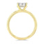 Lovebright Oval Shape Diamond Hidden Halo Engagement Ring