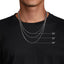 24" Hollow Link Men's Chain Necklace