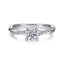 Round Diamond Twisted Engagement Ring