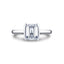 Emerald-cut Diamond Bezel Solitaire Engagement Ring