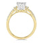 Oval Shape Diamond Lovebright Engagement Ring