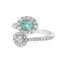 IGI Certified Paraiba Tourmaline & Diamond Bypass Fashion Ring