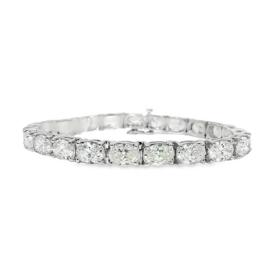 Oval Diamond Tennis Bracelet