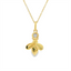 Honeycomb Diamond Bee Pendant