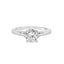 Round Diamond Scroll Engagement Ring
