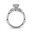 Round Diamond Floral Engagement Ring
