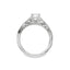 Round Diamond Scroll Engagement Ring