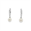 Pearl & Diamond Huggie Hoop Earrings