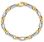 Two-Tone Fancy Link Bracelet