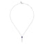 Sapphire & Diamond Vertical Bar Pendant