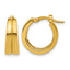 Grooved Round Huggie Hoop Earrings