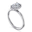 Oval Diamond Halo Engagement Ring