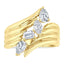 Mixed Shape Diamond Bypass Fashion Ring